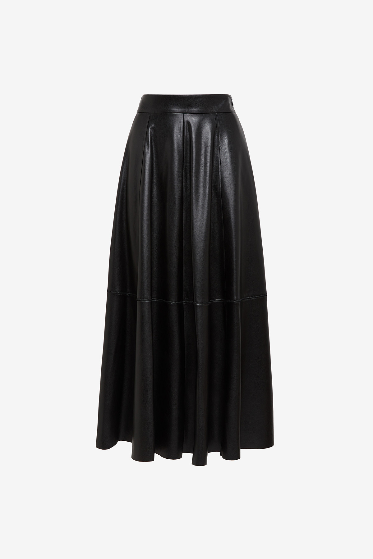 LEATHER LOOK SKIRT WITH SLITS Black Malìparmi | Shop online