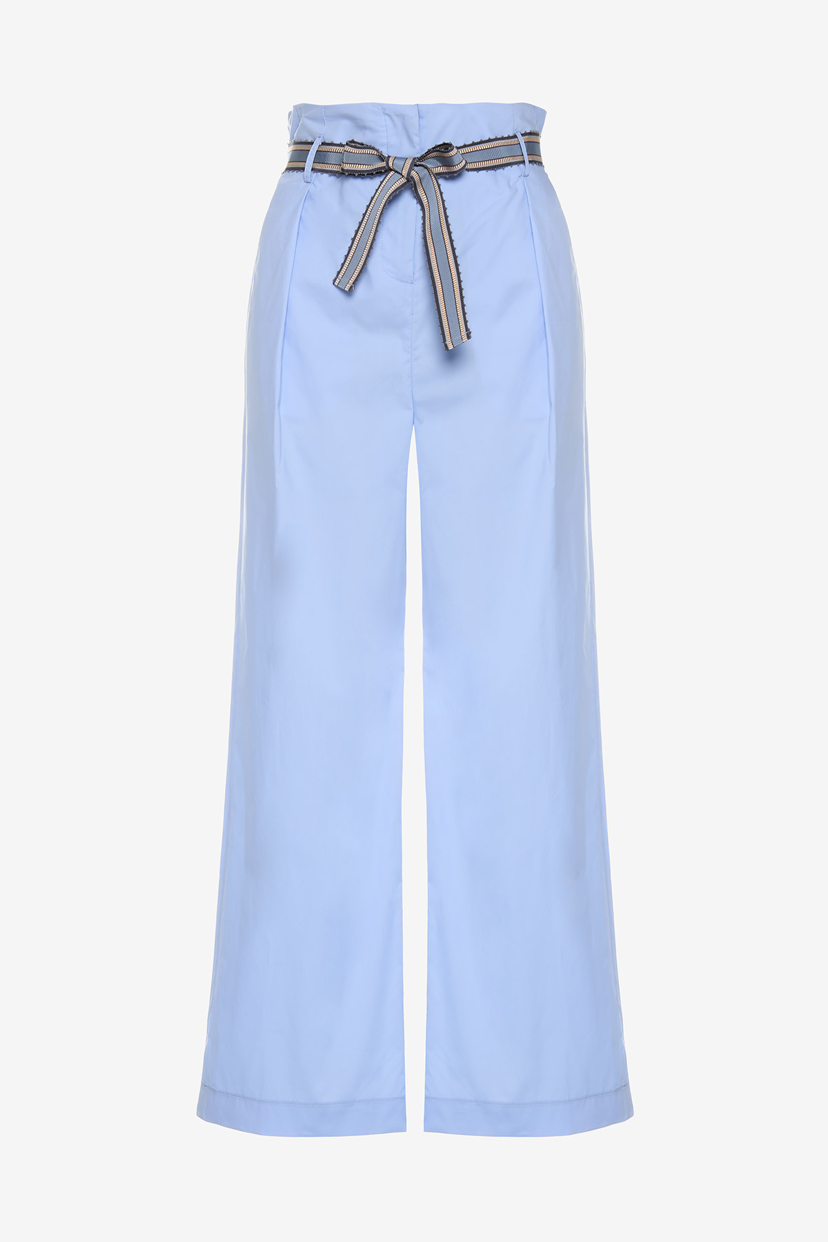 LIGHT POPELINE TROUSERS Light Blue Malìparmi | Shop online