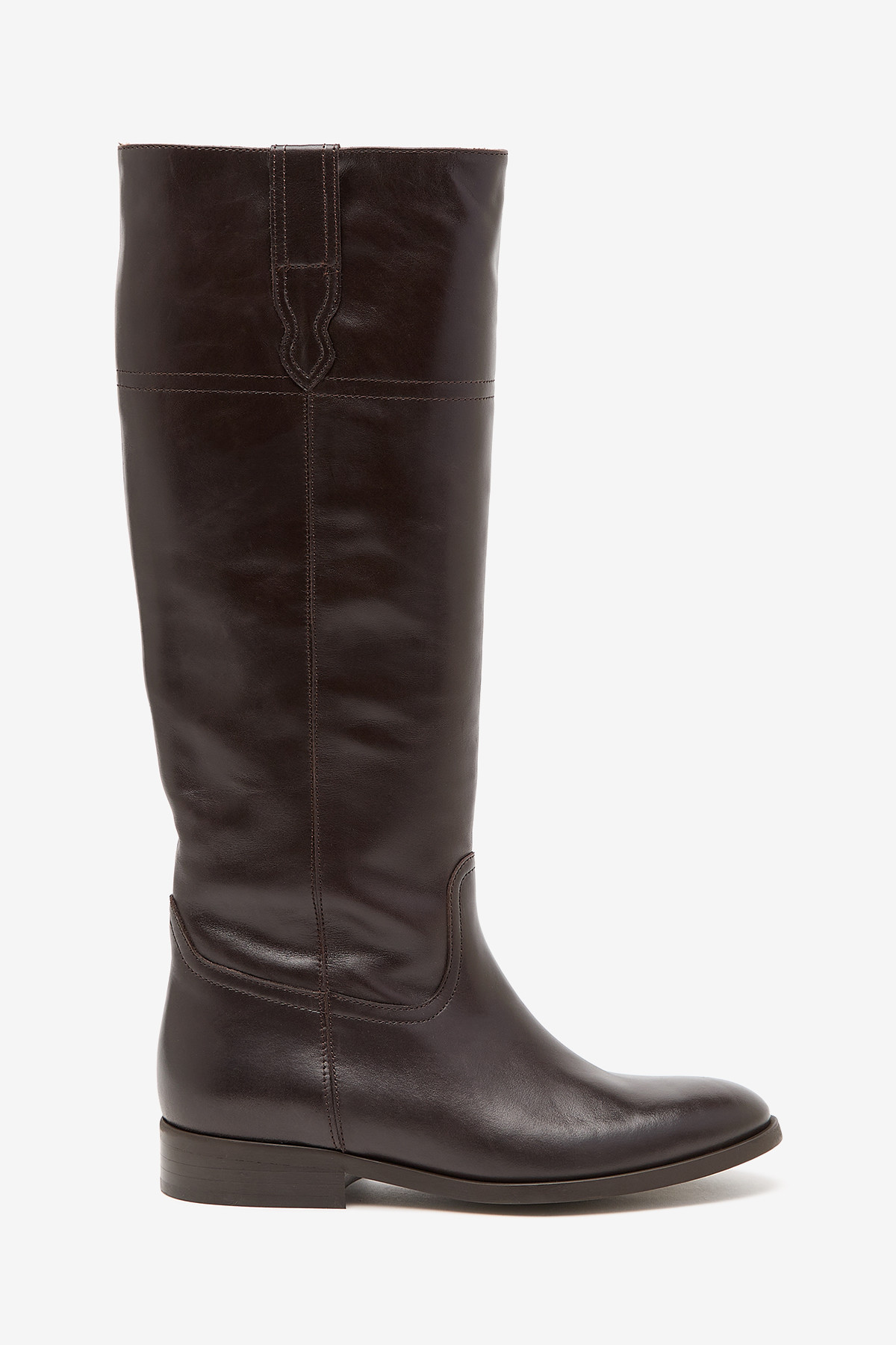 ESSENTIAL LEATHER BOOTS Dark Brown Malìparmi | Shop online