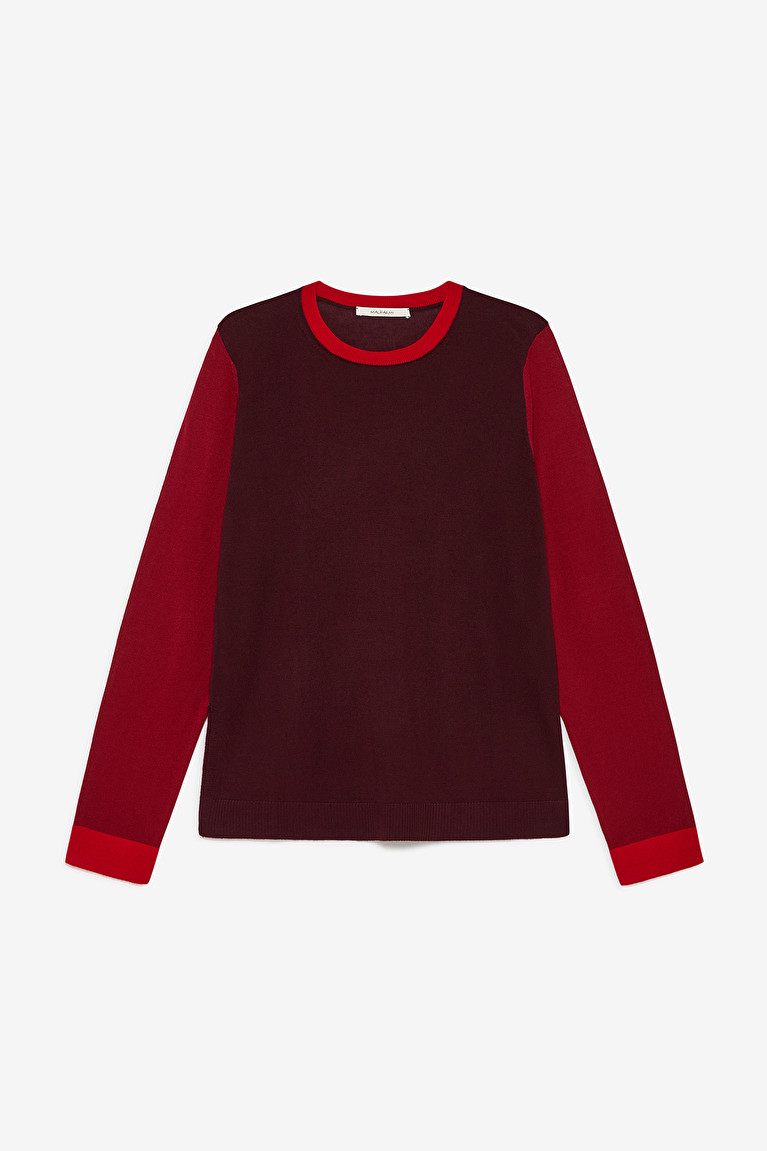 Dark red sweater hotsell