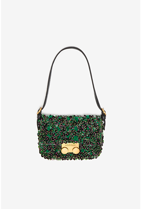 SMALL TWEED PAILLETTES SHOULDER BAG