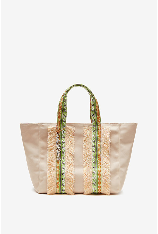 TRIMINGS ON CANVAS SHOPPING BAG