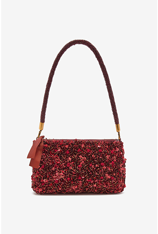 SAC PORTÉ ÉPAULE MOYEN TWEED PAILLETTES