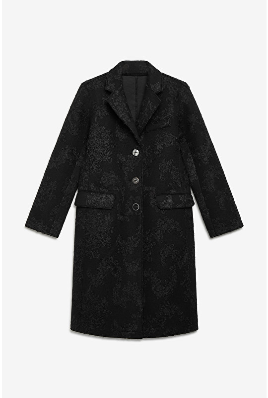 DAMASK WOOL COAT