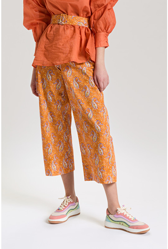 COTTON SPICY PAISLEY TROUSERS