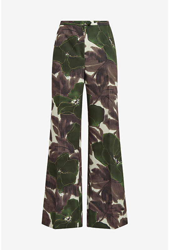 CAMOU FLOWER CADY TROUSERS