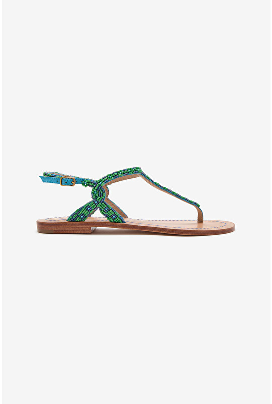 GRAPHIC ON BEADS SANDAL