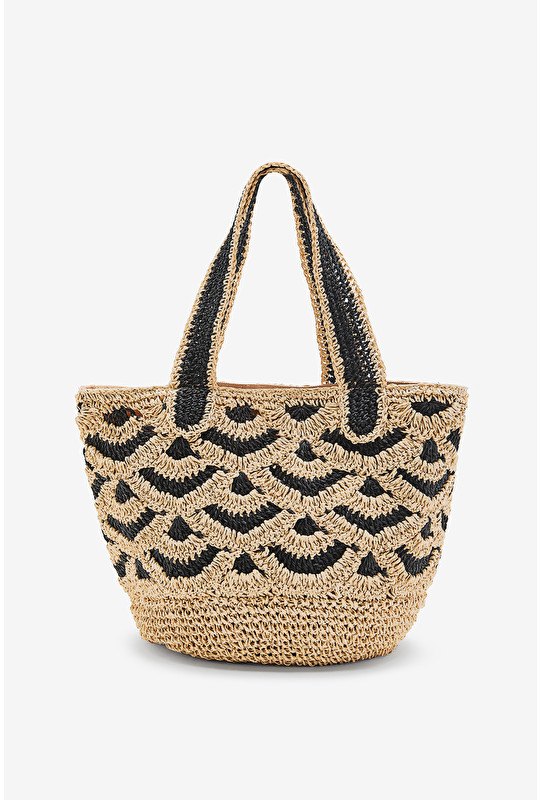 SCALLOPS RAFFIA BUCKET